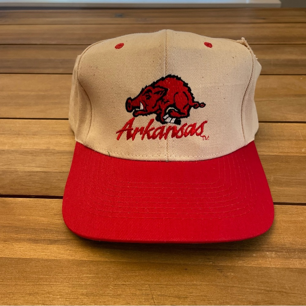 Vintage Deadstock New Arizona Razorbacks Snapback Hat Cap Two 2 Tone Distressed